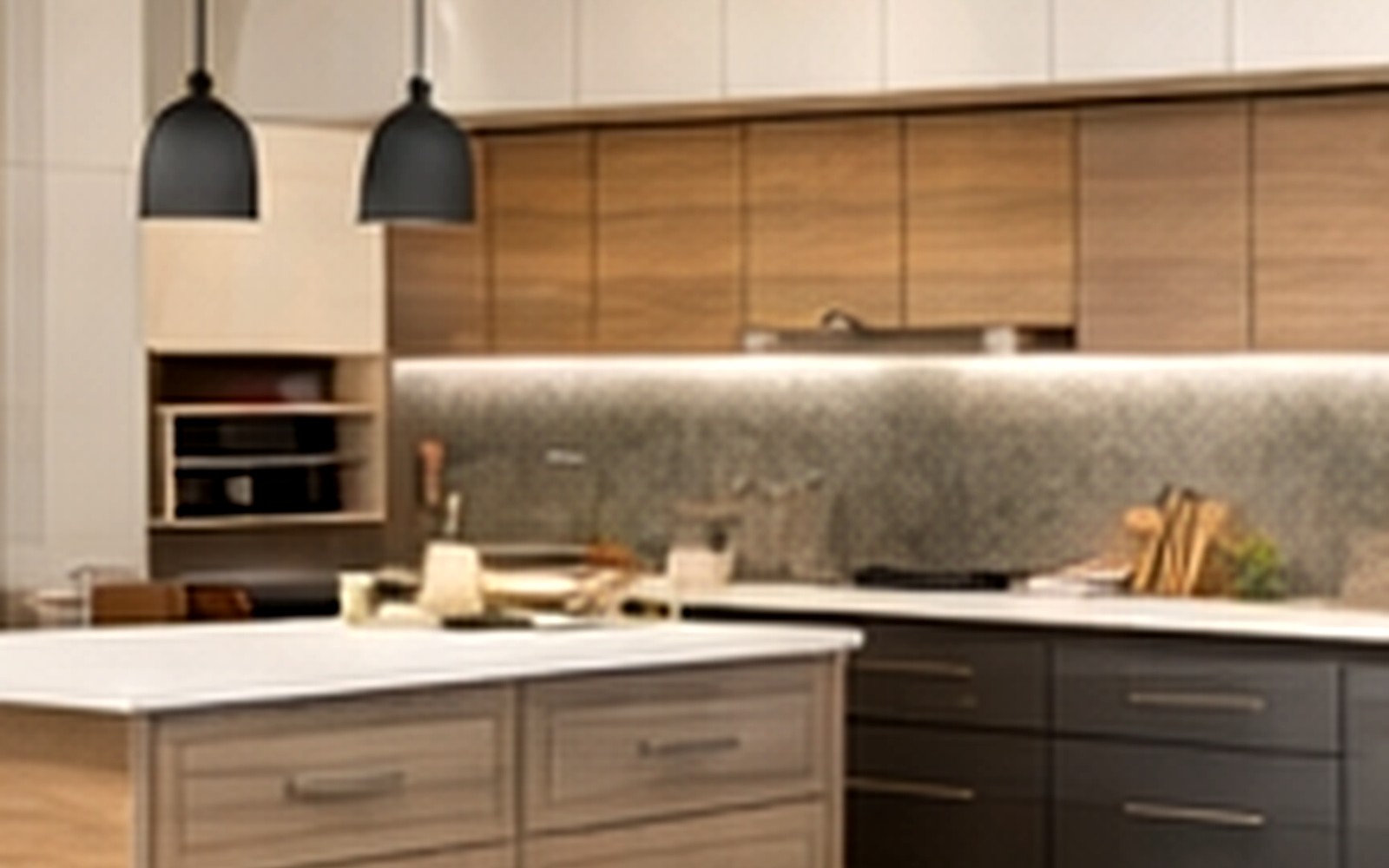 Фасады Eterno для кухни: камень, бетон и оксид в интерьере