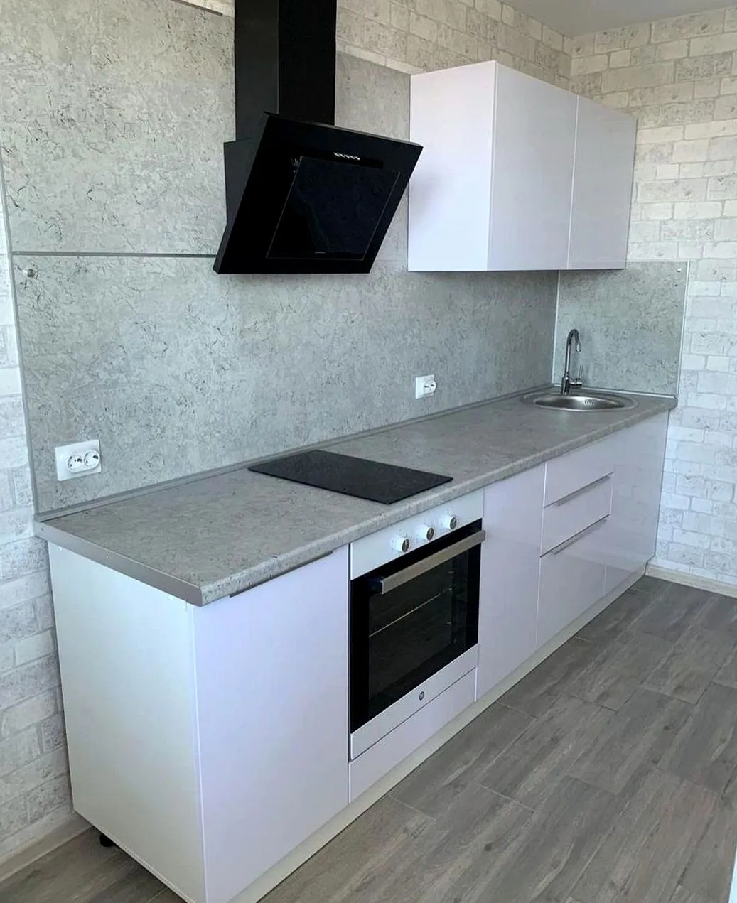 Кухня Florence Home №0165 — минималистичная кухня без ручек