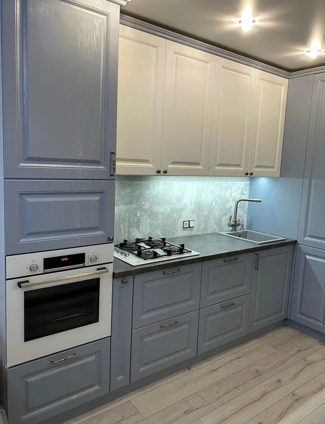 Минималистичная кухня без ручек Siena Light №0321