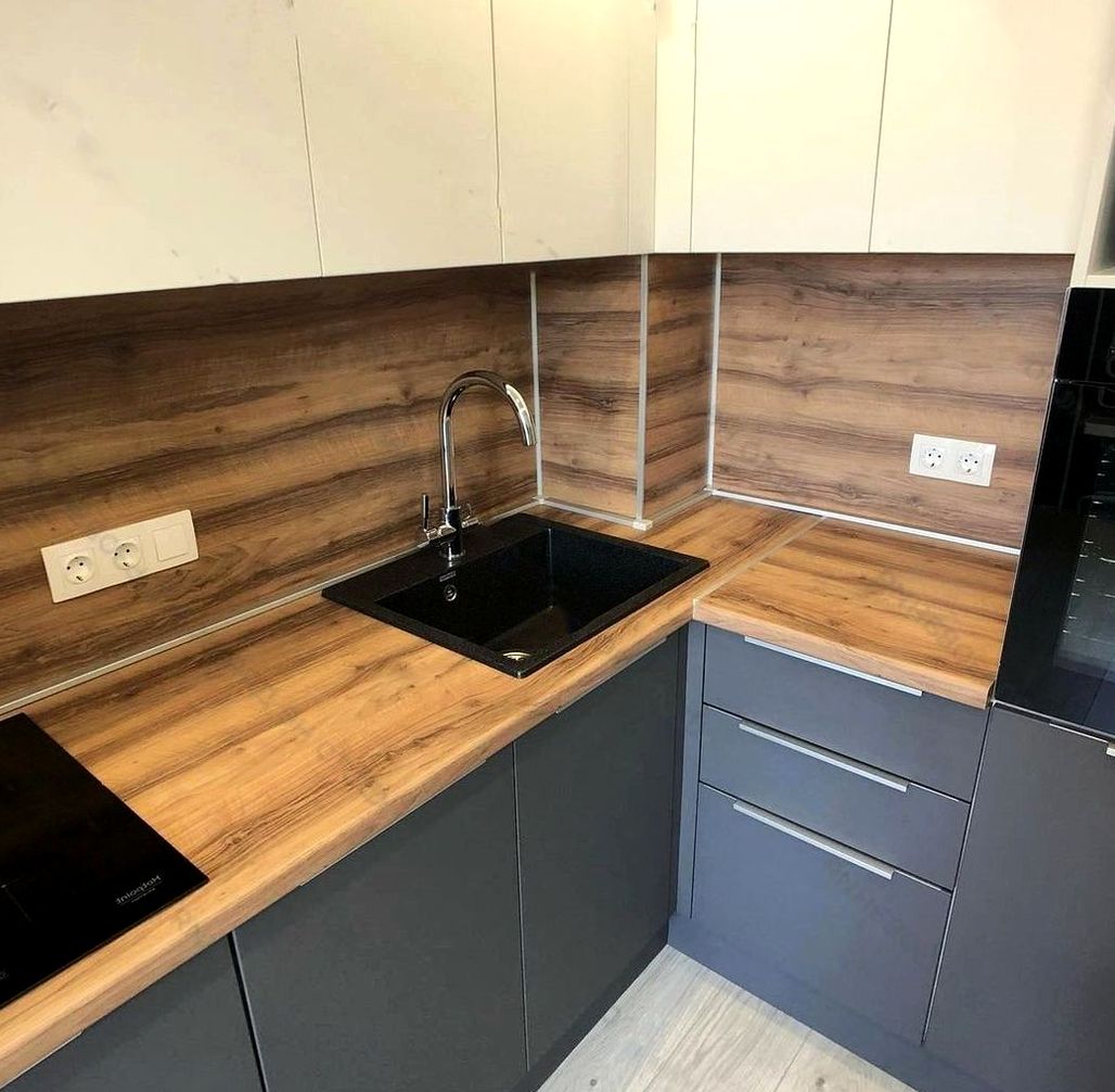 Кухня под заказ №0363 — минималистичная кухня без ручек