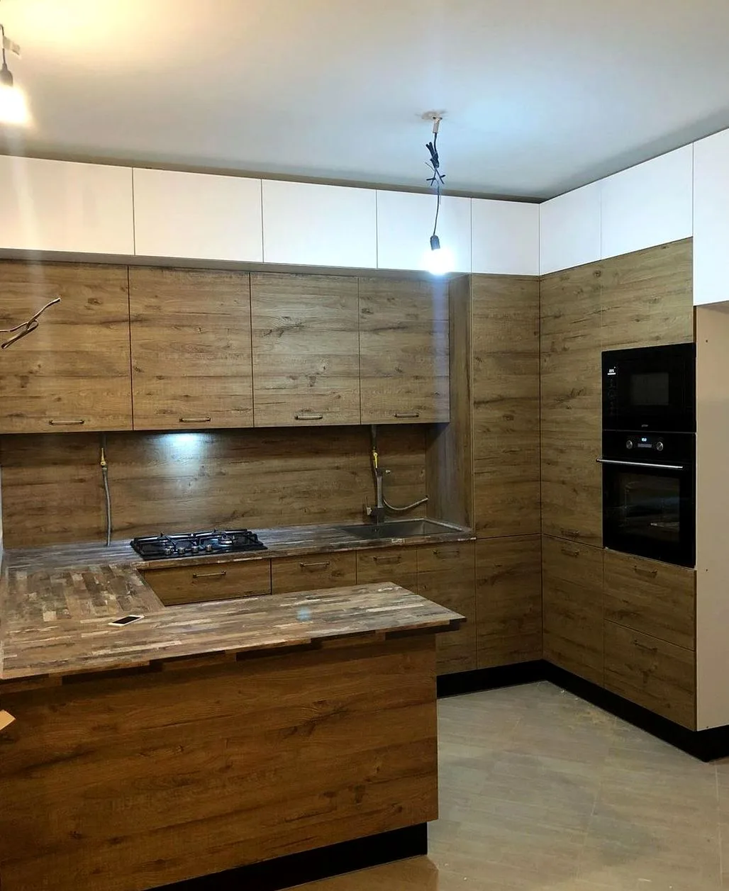Кухня Torino Edge №0572 — угловая кухня в современном стиле