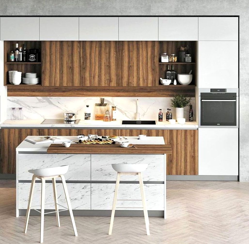 Кухня под заказ №0597 — минималистичная кухня без ручек