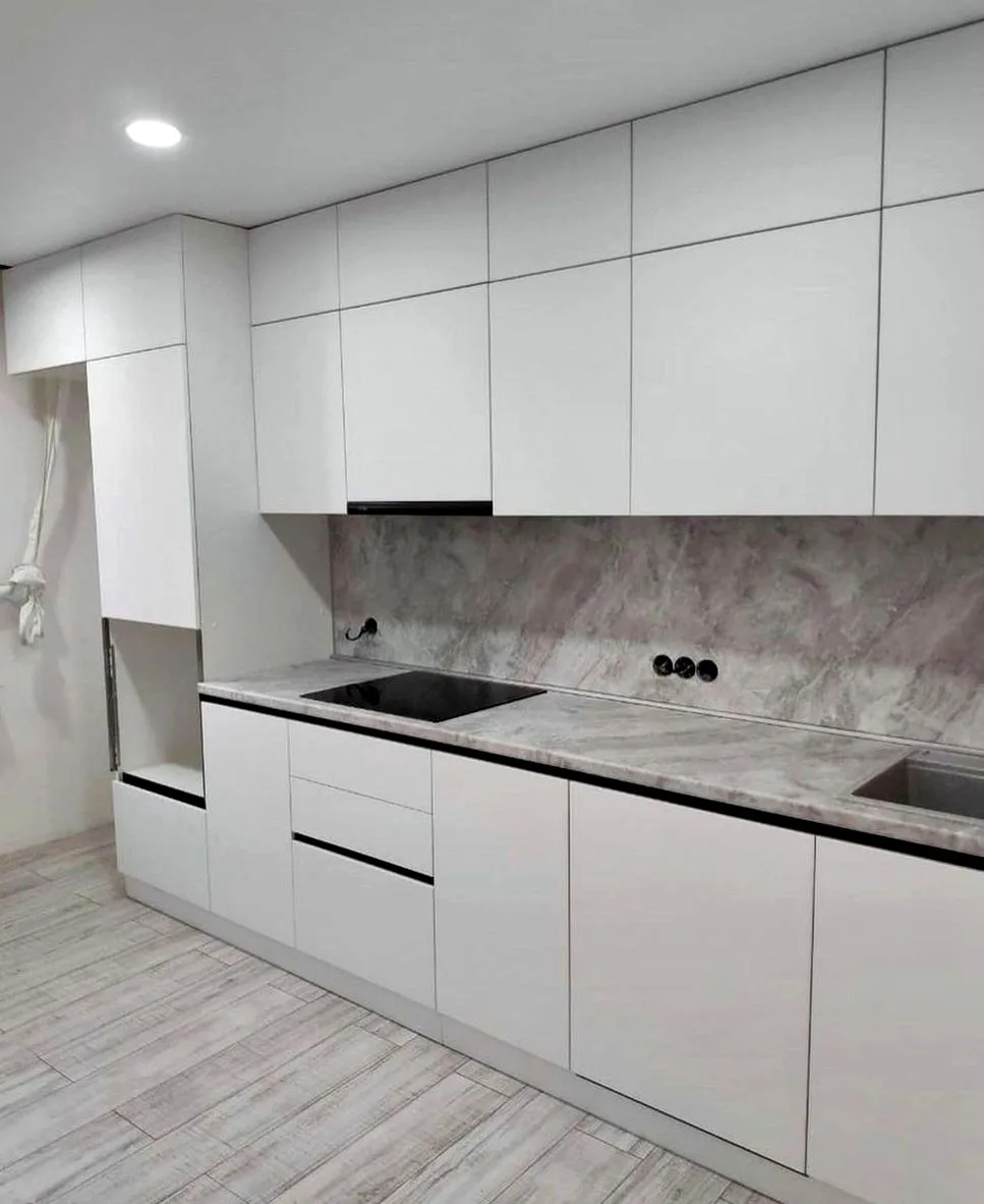 Кухня Liguria White №0763 — современная матовая кухня