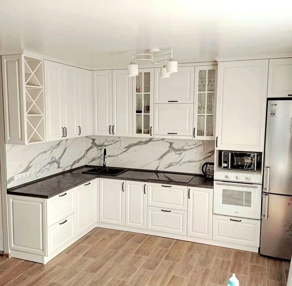Кухня Liguria White №0907 — современная матовая кухня